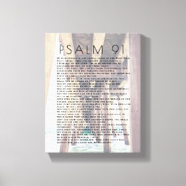 Psalm 91 Rustic Beach Bijbel Verse Canvas Prin