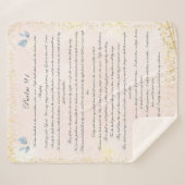 Psalm 91, Schrift & Eucalyptusbladeren, Blush Sherpa Deken (Voorkant (horizontaal))