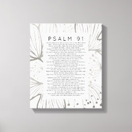 Psalm 91-scriptie Kunstleder Canvas Afdruk