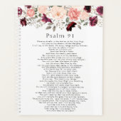 Psalm 91 Scripture Burgundy Blush Floral Planner (Voorkant)