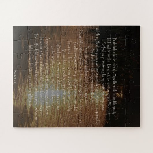 Psalm 91, Sunset on Water Challchallenge Puzzle Legpuzzel (Horizontaal)