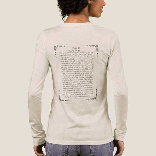 psalm 91 Tri-Blend shirt (Achterkant)