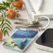 Psalm 91 Verses 1&2 (witte tekst) Acrylische Sleut Sleutelhanger (Voorkant Rechts)