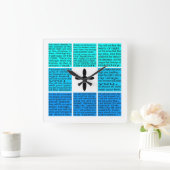 Psalm 91 vierkante wandklok klok (Huis)