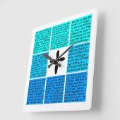 Psalm 91 vierkante wandklok klok (Hoek)