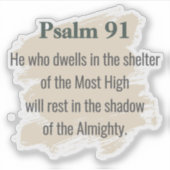 Psalm 91 Vinyl Sticker – He Who Dwells (Voorkant)