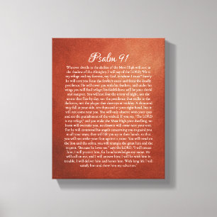 Psalm 91 voor Bescherming Canvas Afdruk