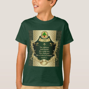 Psalm 92:12 Maronitische Kerk Ceder van Libanon T- T-shirt
