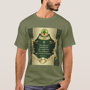 Psalm 92:12 Maronitische Kerk Ceder van Libanon T- T-shirt