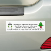 Psalm 92 Libanonceder Bumpersticker (Op auto)