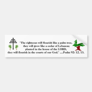 Psalm 92 Libanonceder Bumpersticker