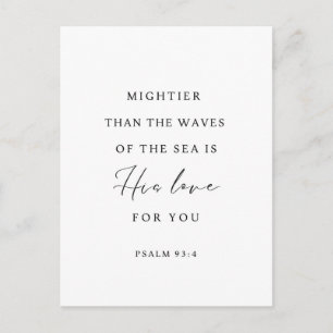 Psalm 93:4 Machtiger dan de branding Briefkaart