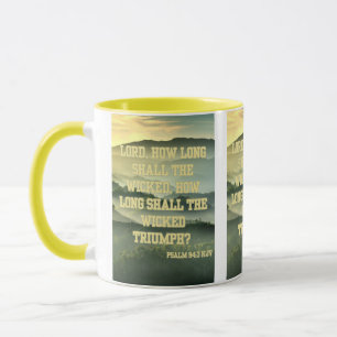 Psalm 94:3 KJV Bijbelvers Pic Two-Tone Mok