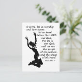 Psalm 95:6-7 Laten we bidden en buigen Briefkaart (Staand voorkant)