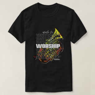 Psalm 95 gemaakt voor aanbidding saxofoon Christel T-shirt