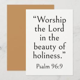 Psalm 96:9 Bijbelvers, Modern Eenvoudig Minimaal, Kaart