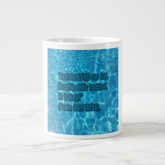 Psalm 99:5 WEBU Mug Extra Grote Beker (Voorkant)