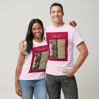 Psalm Bericht - Psalm 23 - Korte mouw Roze T-shirt