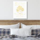 Psalm Laat het Veld & Bomen Zingen/Verheug u op de Canvas Afdruk (Insitu (Slaapkamer))