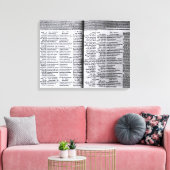 Psalm van David: Psalterim Octaplums, 1516 Canvas Afdruk (Insitu (Woonkamer))