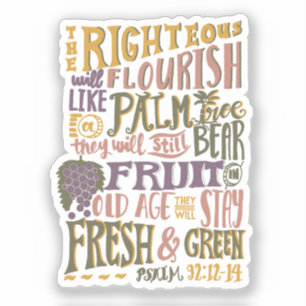 Psalm voor Ouderdom  Hand Lettering Sticker