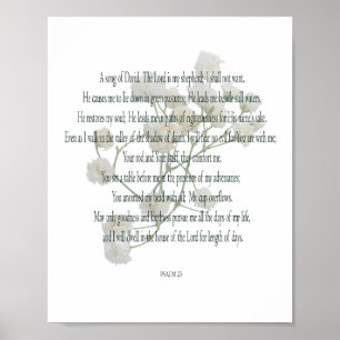 Psalm, witte ventilator, waardepapier (steen) poster