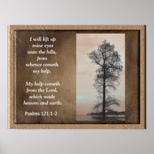 Psalmen 121:1-2 ~Sla mijn ogen op~ Kunstprint Poster