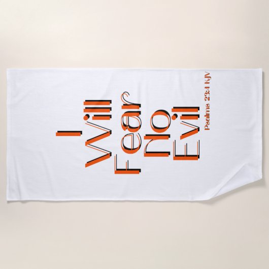 Psalmen 23:4 Bijbelvers citaat Strandlaken (Voorkant)