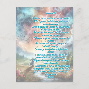 Psalmen 23 in het Spaans Briefkaart