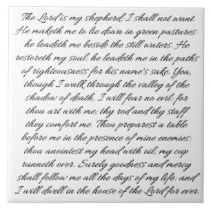 Psalmen 23 keramische tegels tegeltje