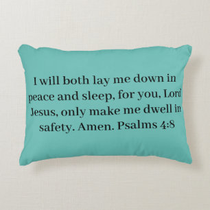 Psalmen 4:8 / Accent Kussen