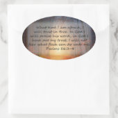 Psalmen 56: 3-4 ovale sticker (Tas)