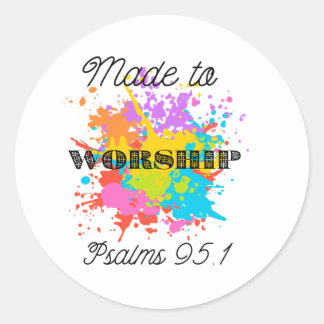 Psalmen 91:1 Bijbelvers T-shirt - Made to Worship Ronde Sticker