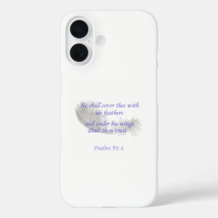 Psalmen 91:4 Hij zal u met Zijn vleugels dekken iPhone 16 Hoesje