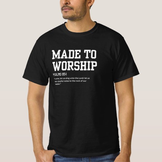 Psalmen 95:1 Mannen T-shirt (Voorkant)