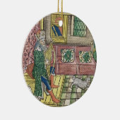 Psalmen: frontispiece die King David laat zien ter Keramisch Ornament (Rechts)