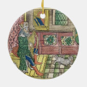 Psalmen: frontispiece die King David laat zien ter Keramisch Ornament (Achterkant)