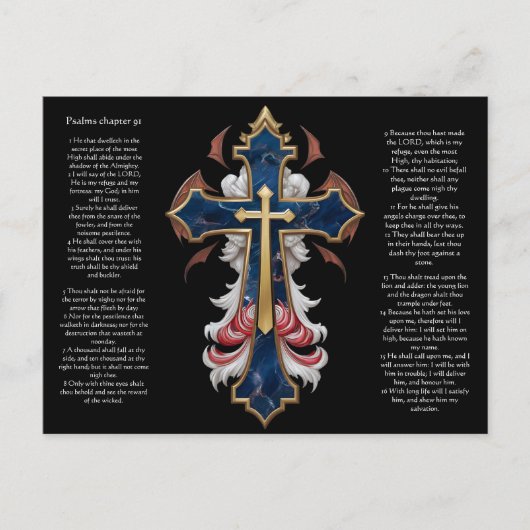 Psalmen hoofdstuk 91 Briefkaart (Voorkant)