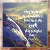 Psalmen: Wanneer mijn Hart Overweldigd Vers is Raamsticker (Vel 2)