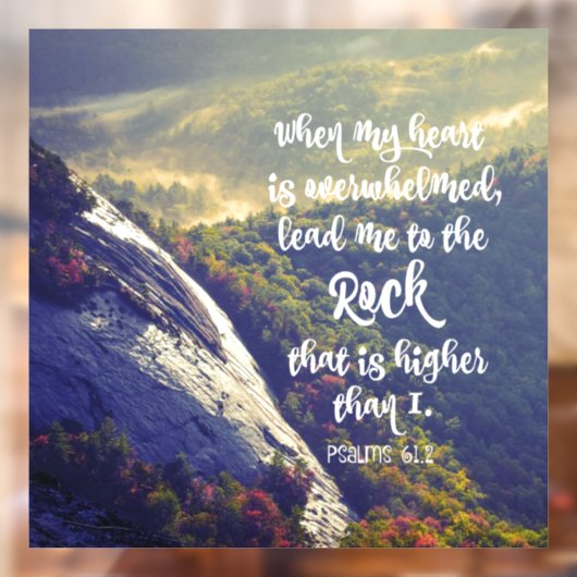 Psalmen: Wanneer mijn Hart Overweldigd Vers is Raamsticker (Vel 2)