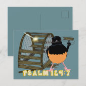 Psalmen — Witte gerompte Shama Briefkaart (Voorkant / Achterkant)