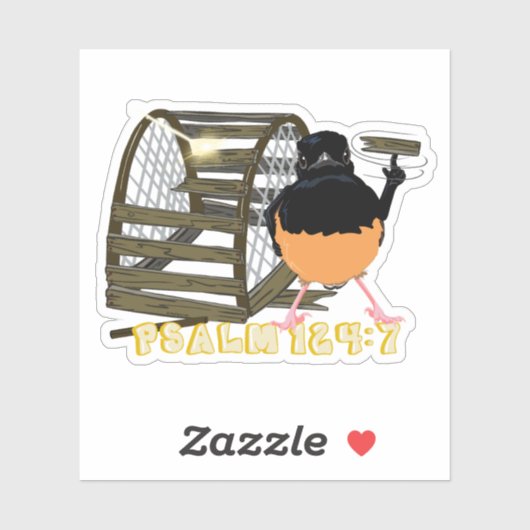 Psalmen — Witte gerompte Shama Sticker (Vel)