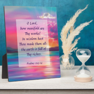 Psalms 104:24 Plaque Fotoplaat