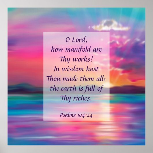 Psalms 104:24 poster (Voorkant)