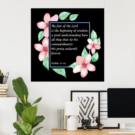 Psalms 111:10 poster (Thuiskantoor)