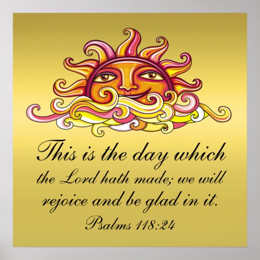 Psalms 118:24 poster (Voorkant)