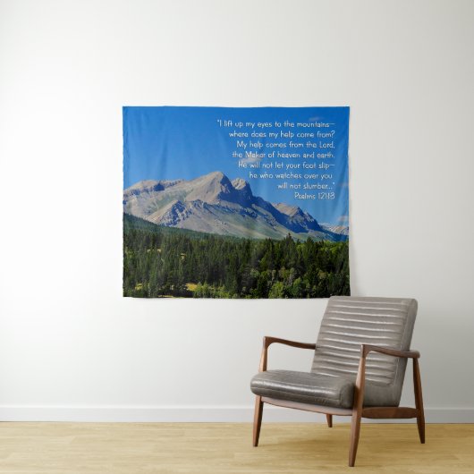 Psalms 121:1-3 Inspirerend Wandkleed (In Situ (horizontaal))
