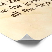 Psalms 128:5 Hebreeuws en Engels Poster (Hoek)