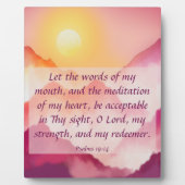 Psalms 19:14 Plaque Fotoplaat (Voorkant)