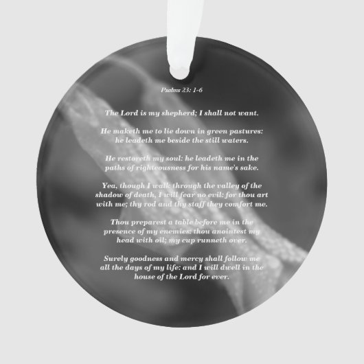 Psalms 23: 1-6 ornament (voorkant)